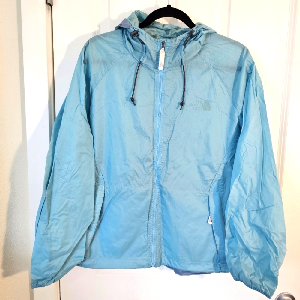 ✅️ The North Face Lightweight Windbreaker Jacket Womens Medium Blue Nylon